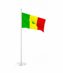 3D flag of Senegal