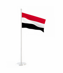 3D flag of Yemen