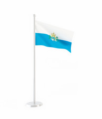 3D flag of San Marino