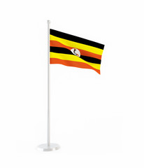 3D flag of Uganda
