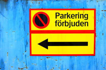 Parkverbot Schwedisch