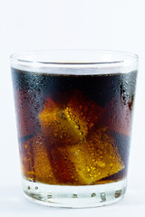 A glass of cold soft drink