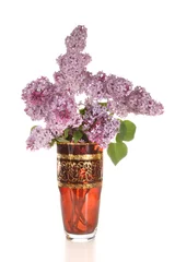 Photo sur Plexiglas Lilas le lilas se tient dans un vase