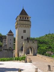 Fototapeta na wymiar Valentré most; Cahors; Quercy; Périgord; Midi-Pyrénées