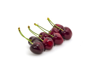 eight red cherries in a row
