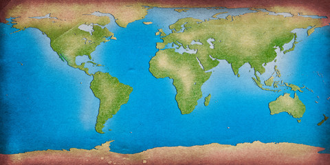 recycle world map for your background © SuriyaPhoto