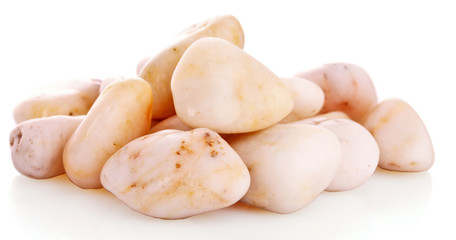 Pebble stones isolated on white