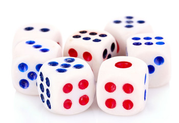 Dices isolated on white