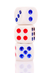 Dices isolated on white