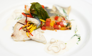 Seabass haute cuisine dish