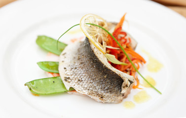 Seabass haute cuisine dish