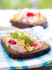 bread with salad