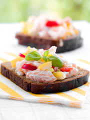 bread with salad