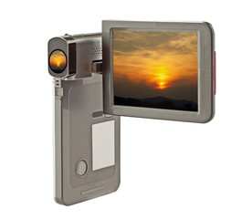 Sunset on camera
