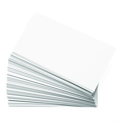 Stack of blank white business cards