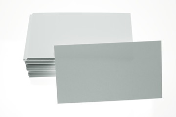 Stack of blank white business cards