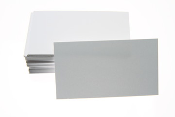 Stack of blank white business cards