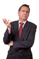 Annoyed Middle Age Business Man in Suit