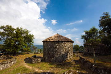 Archaeological ruins of Cit&acirc;nia de Briteiros in Guimaraes Portug