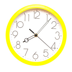 yellow wall clock