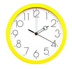 yellow wall clock