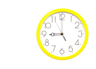yellow wall clock