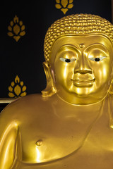 Part of golden fleshy Buddhist's statue