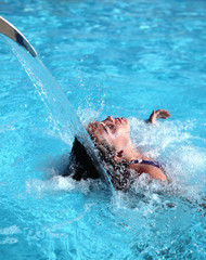 Beautiful woman on a spa day, hydrotherapy