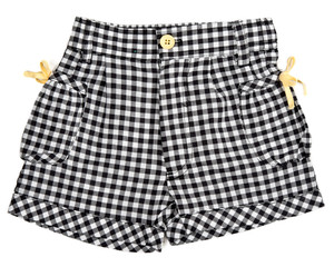 plaid shorts with pockets