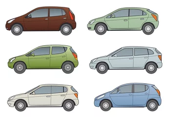 Stickers pour porte Course de voitures Kompaktwagen, neutral