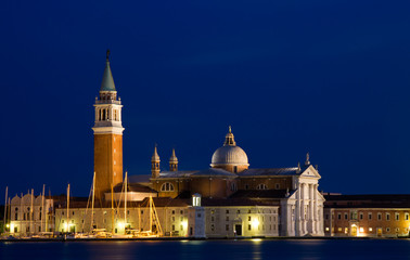 Naklejka premium Basilika San Giorgio Maggiore in der Dämmerung