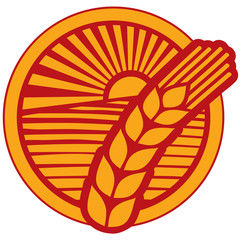 wheat sign - badge (design)