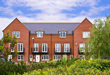 Red brick apartment house