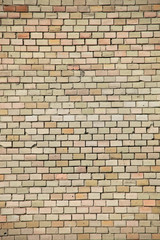 Old red brick wall texture front face