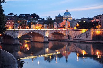 Obraz premium Night View of Rome, Italy