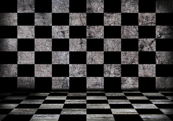 Fototapeta premium Grunge raum gefliest