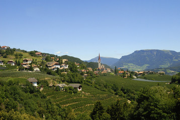 Renon Plateau  in Italian Tirol Italy