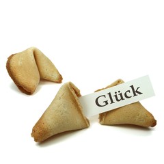 2 Gl&uuml;ckskekse mit Gl&uuml;ckwunsch