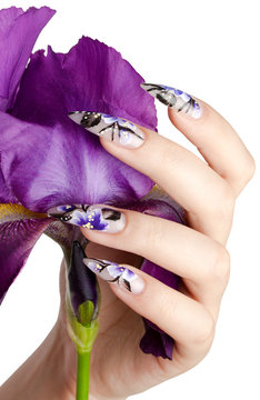 Nails and flower
