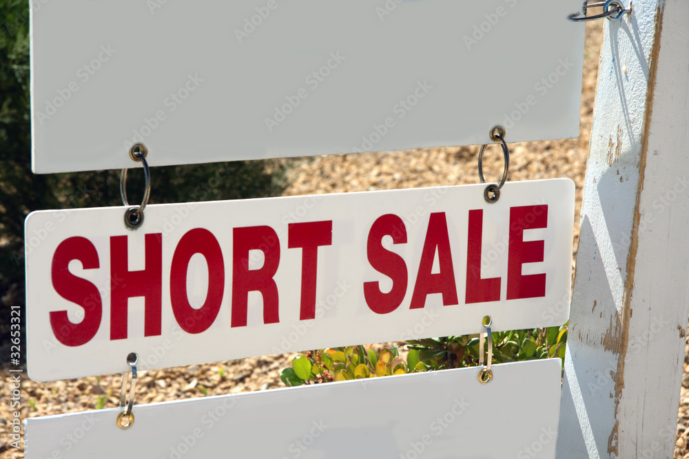 Wall mural short sale sign