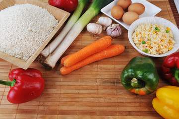 rice and vegetables