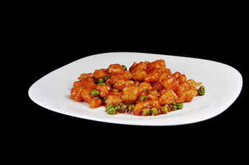 chicken with red sauce