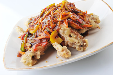chicken with red sauce