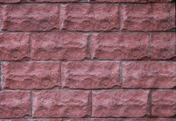 Wall from a stone red brick