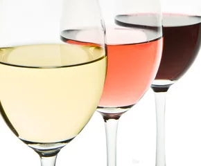 Rollo white rose and red wine glass set © kubais