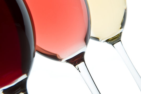 Naklejki white rose and red wine glass set