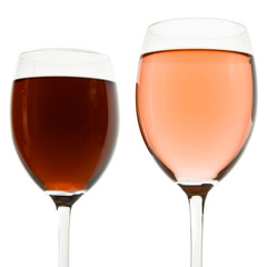 two wine glasses