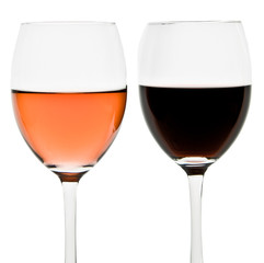 three wine glasses
