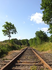 Fototapeta premium Weg in die Zukunft, Eisenbahntrasse