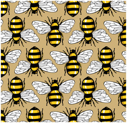 bee honey pattern